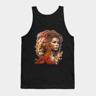 Leo Zodiac Sign Woman Tank Top